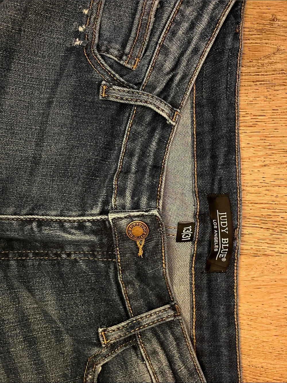 Judy Blue Dark Indigo cropped wide leg jeans